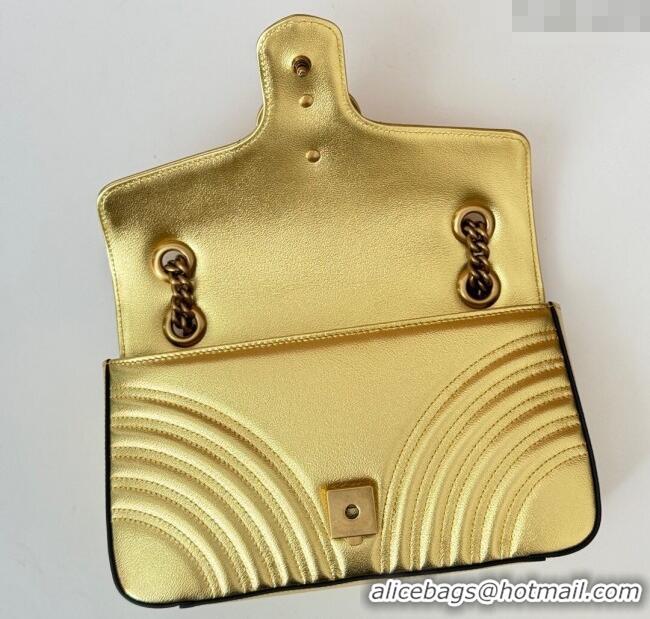 Well Crafted Gucci GG Marmont Matelasse Leather Small Shoulder Bag 443497 Gold-Tone 2025