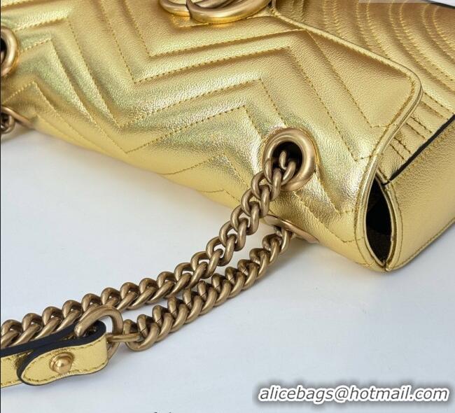 Well Crafted Gucci GG Marmont Matelasse Leather Small Shoulder Bag 443497 Gold-Tone 2025