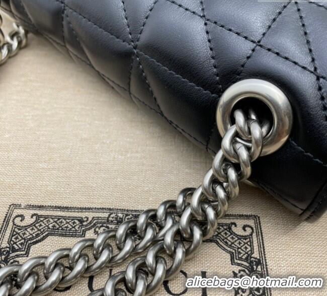 Free Shipping Gucci GG Marmont Geometric Leather Mini Bag 446744 Black 2025
