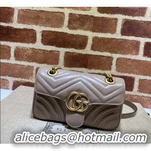 Well Crafted Gucci GG Marmont Matelasse Leather Mini Bag 446744 Dusty Beige 2025