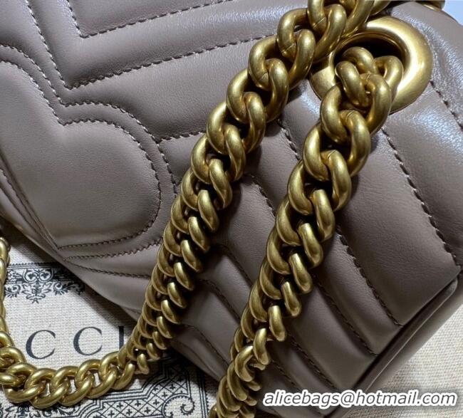 Well Crafted Gucci GG Marmont Matelasse Leather Mini Bag 446744 Dusty Beige 2025