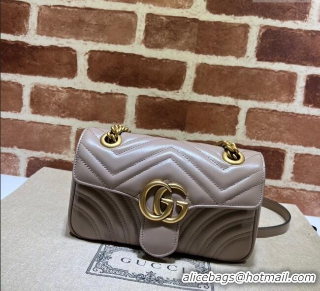 Well Crafted Gucci GG Marmont Matelasse Leather Mini Bag 446744 Dusty Beige 2025