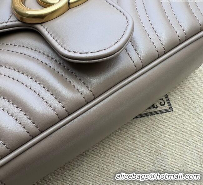 Well Crafted Gucci GG Marmont Matelasse Leather Mini Bag 446744 Dusty Beige 2025