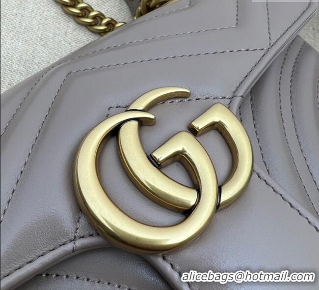 Well Crafted Gucci GG Marmont Matelasse Leather Mini Bag 446744 Dusty Beige 2025