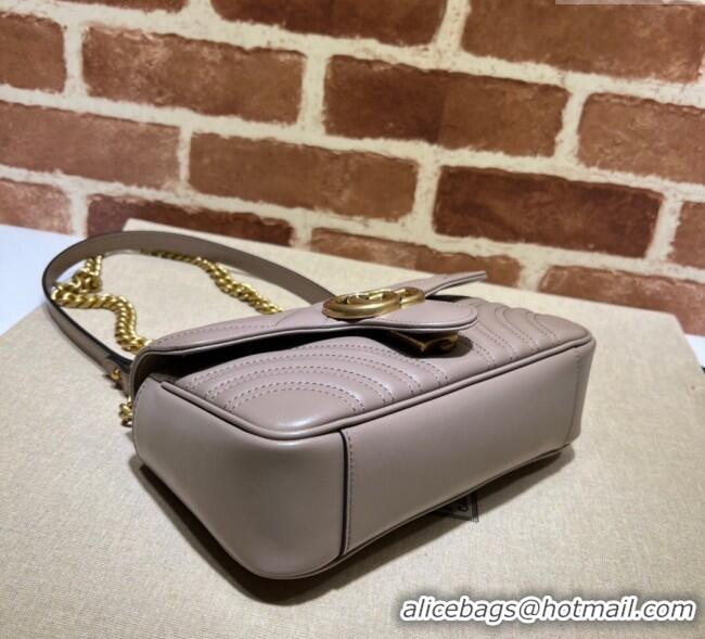 Well Crafted Gucci GG Marmont Matelasse Leather Mini Bag 446744 Dusty Beige 2025