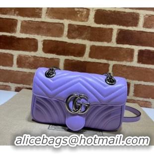 Market Sells Gucci GG Marmont Matelassé Leather Mini Bag 446744 Light Purple 2025