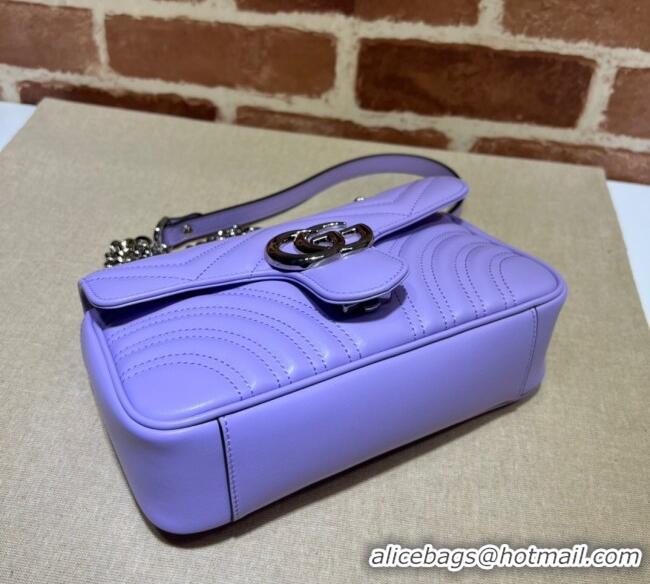 Market Sells Gucci GG Marmont Matelassé Leather Mini Bag 446744 Light Purple 2025