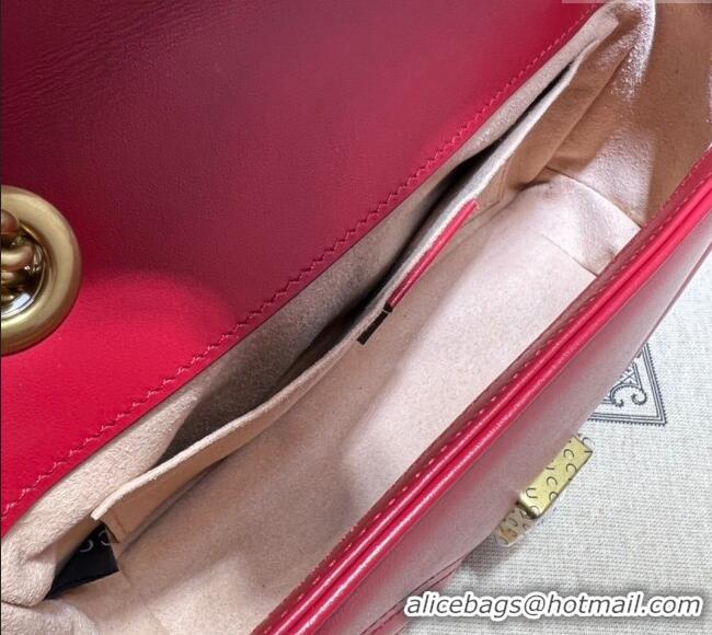 Popular Style Gucci GG Marmont Matelassé Leather Mini Bag 446744 Red 2025