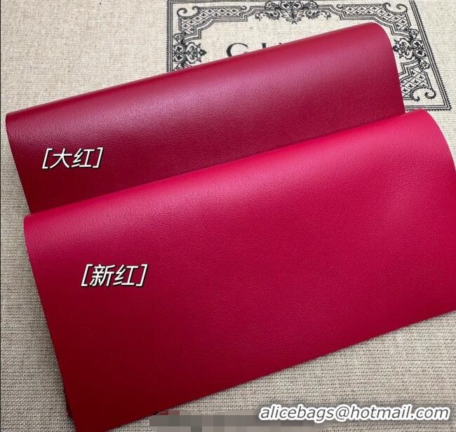 New Design Gucci GG Marmont Matelassé Leather Mini Bag 446744 New Red 2025