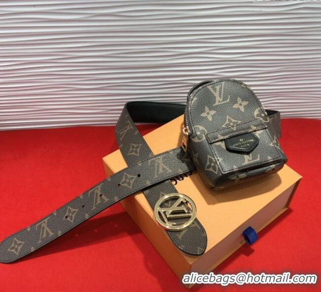 Original Cheap Louis Vuitton Monogram Canvas Pouch Belt M0724 2025