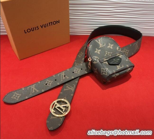 Original Cheap Louis Vuitton Monogram Canvas Pouch Belt M0724 2025