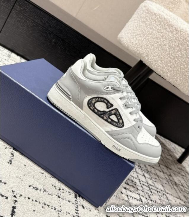 ​Discount Dior B57 Dribble Low-Top Sneakers in Smooth Calfskin with Beige and Black Dior Oblique Jacquard D0007 White/Gr