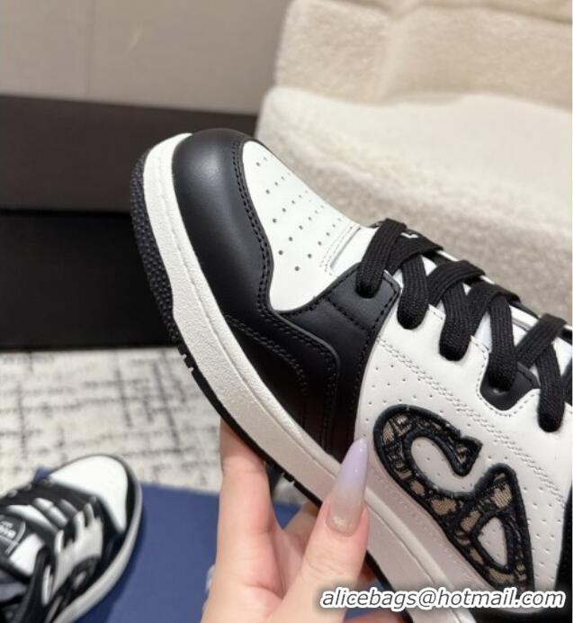 ​Buy Classic Dior B57 Dribble Low-Top Sneakers in Smooth Calfskin with Beige and Black Dior Oblique Jacquard D0007 White