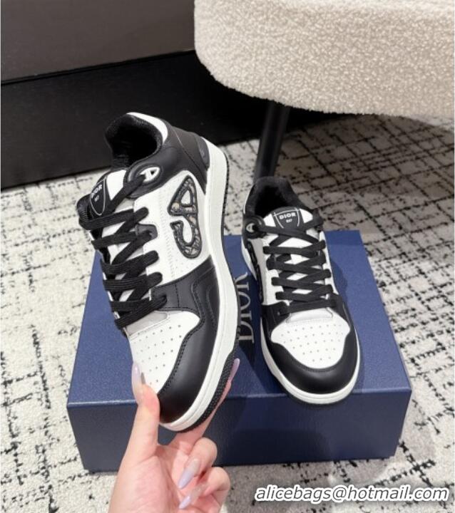​Buy Classic Dior B57 Dribble Low-Top Sneakers in Smooth Calfskin with Beige and Black Dior Oblique Jacquard D0007 White