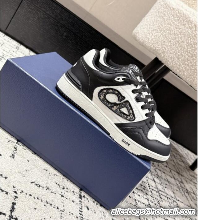 ​Buy Classic Dior B57 Dribble Low-Top Sneakers in Smooth Calfskin with Beige and Black Dior Oblique Jacquard D0007 White