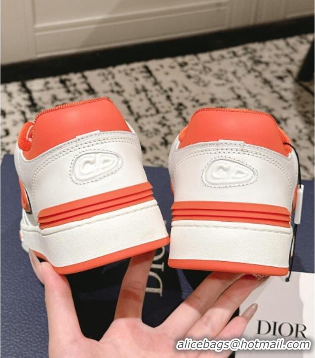 ​Hot Style Dior B57 Dribble Low-Top Sneakers in Calfskin Leather D008 White/Orange 2025