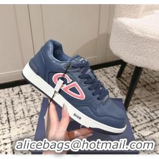 ​Spot Bulk Dior B57 Dribble Low-Top Sneakers in Calfskin Leather D008 Blue/Pink 2025
