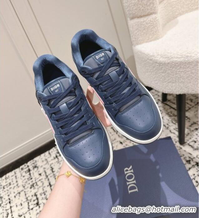 ​Spot Bulk Dior B57 Dribble Low-Top Sneakers in Calfskin Leather D008 Blue/Pink 2025
