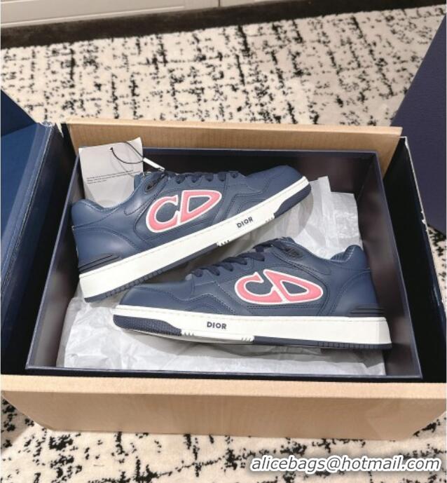 ​Spot Bulk Dior B57 Dribble Low-Top Sneakers in Calfskin Leather D008 Blue/Pink 2025