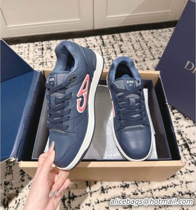 ​Spot Bulk Dior B57 Dribble Low-Top Sneakers in Calfskin Leather D008 Blue/Pink 2025