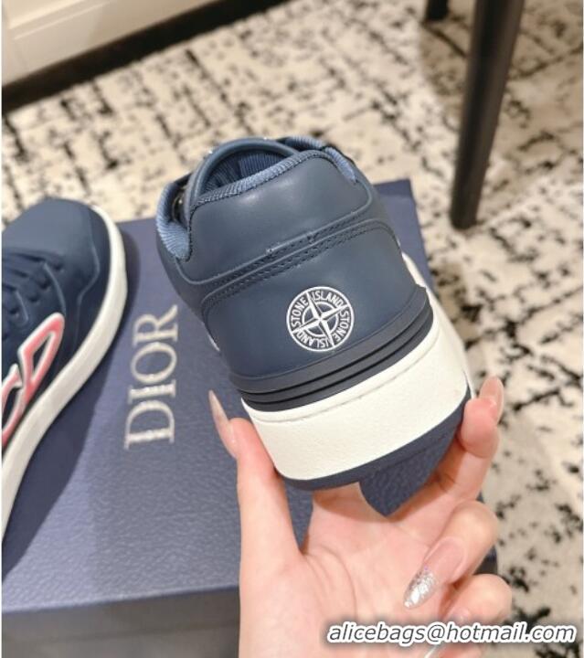 ​Spot Bulk Dior B57 Dribble Low-Top Sneakers in Calfskin Leather D008 Blue/Pink 2025