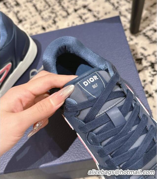 ​Spot Bulk Dior B57 Dribble Low-Top Sneakers in Calfskin Leather D008 Blue/Pink 2025