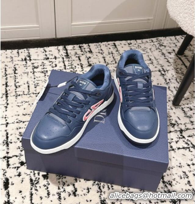 ​Spot Bulk Dior B57 Dribble Low-Top Sneakers in Calfskin Leather D008 Blue/Pink 2025