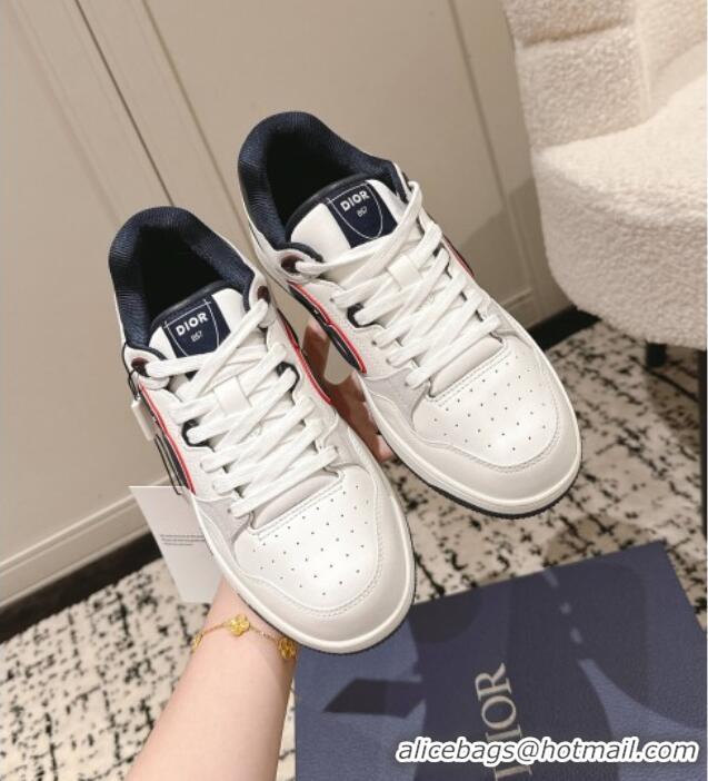 ​Cheapest Dior B57 Dribble Low-Top Sneakers in Calfskin Leather D008 White 2025
