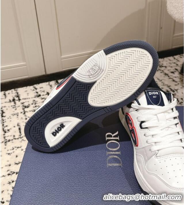 ​Cheapest Dior B57 Dribble Low-Top Sneakers in Calfskin Leather D008 White 2025