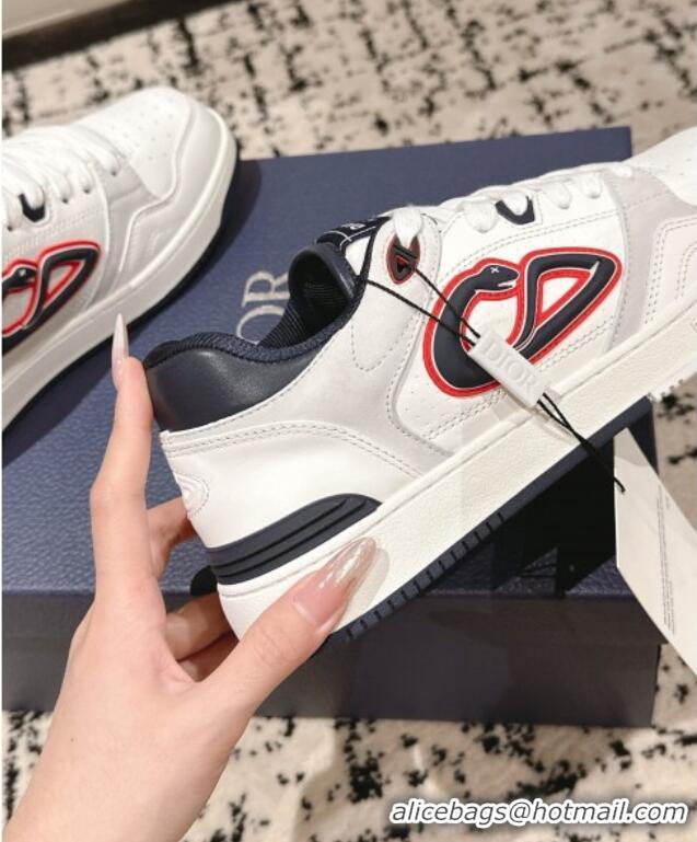 ​Cheapest Dior B57 Dribble Low-Top Sneakers in Calfskin Leather D008 White 2025