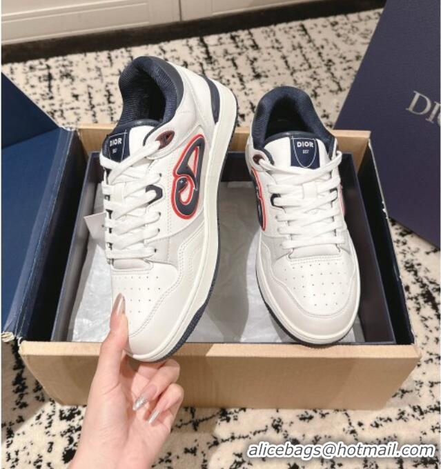 ​Cheapest Dior B57 Dribble Low-Top Sneakers in Calfskin Leather D008 White 2025