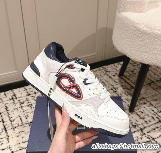 ​Cheapest Dior B57 Dribble Low-Top Sneakers in Calfskin Leather D008 White 2025