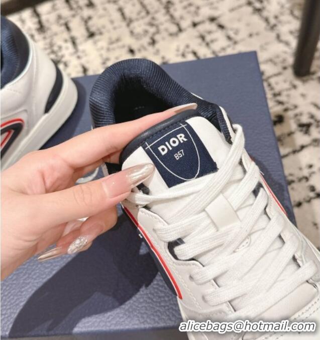 ​Cheapest Dior B57 Dribble Low-Top Sneakers in Calfskin Leather D008 White 2025