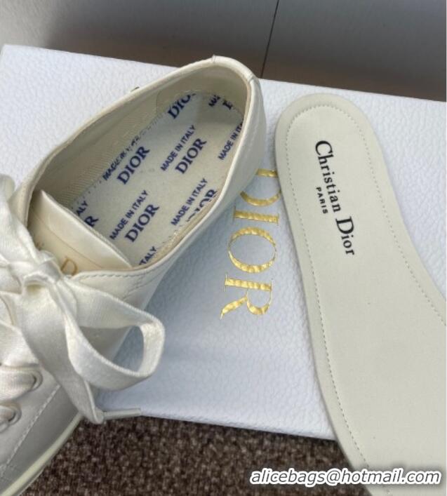 ​Low Cost Dior Dioriviera Dior Lucky Sneakers in Satin D0016 White 2025