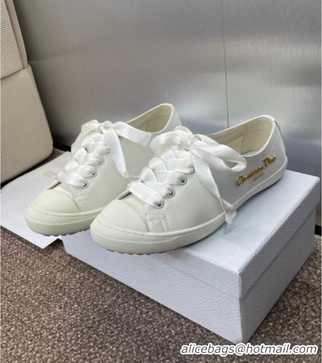 ​Low Cost Dior Dioriviera Dior Lucky Sneakers in Satin D0016 White 2025