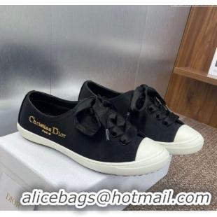 ​Good Quality Dior Dioriviera Dior Lucky Sneakers in Satin D0016 Black 2025