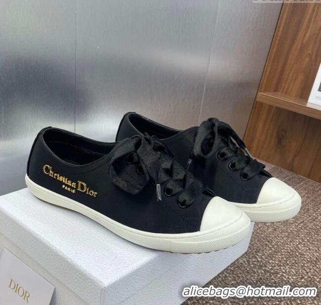 ​Good Quality Dior Dioriviera Dior Lucky Sneakers in Satin D0016 Black 2025