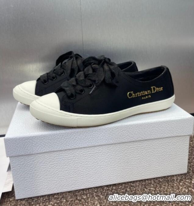 ​Good Quality Dior Dioriviera Dior Lucky Sneakers in Satin D0016 Black 2025