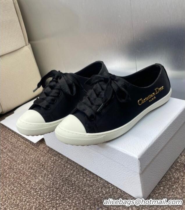 ​Good Quality Dior Dioriviera Dior Lucky Sneakers in Satin D0016 Black 2025