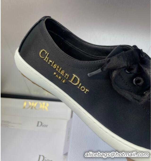 ​Good Quality Dior Dioriviera Dior Lucky Sneakers in Satin D0016 Black 2025