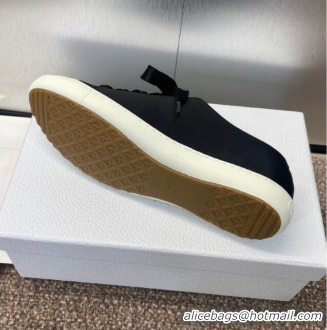 ​Good Quality Dior Dioriviera Dior Lucky Sneakers in Satin D0016 Black 2025