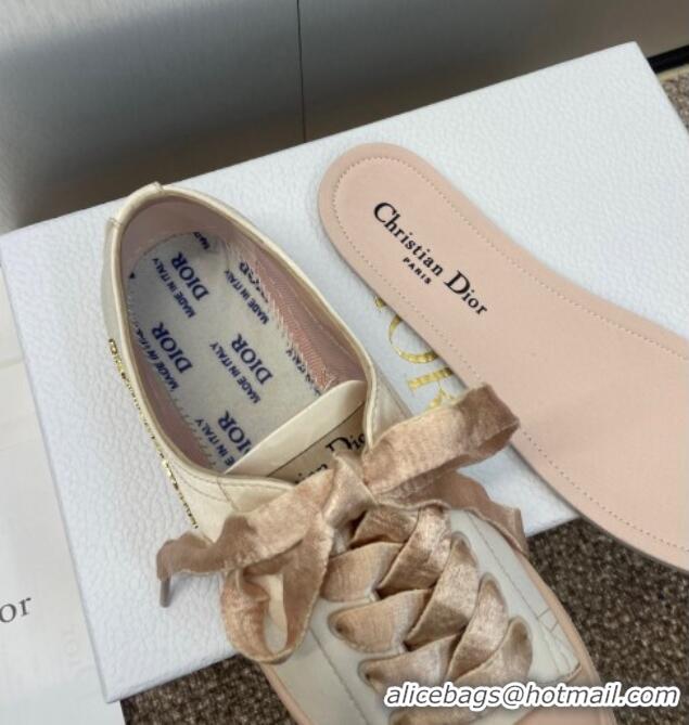 ​Best Grade Dior Dioriviera Dior Lucky Sneakers in Satin D0016 Nude 2025