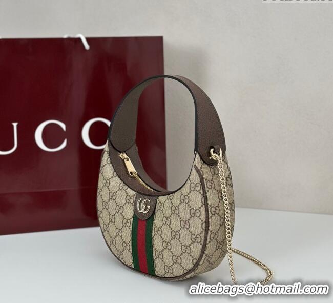 Original Cheap Gucci Ophidia GG Canvas small hobo shoulder bag 838463 Beige/Brown 2025