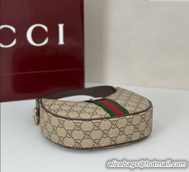 Original Cheap Gucci Ophidia GG Canvas small hobo shoulder bag 838463 Beige/Brown 2025