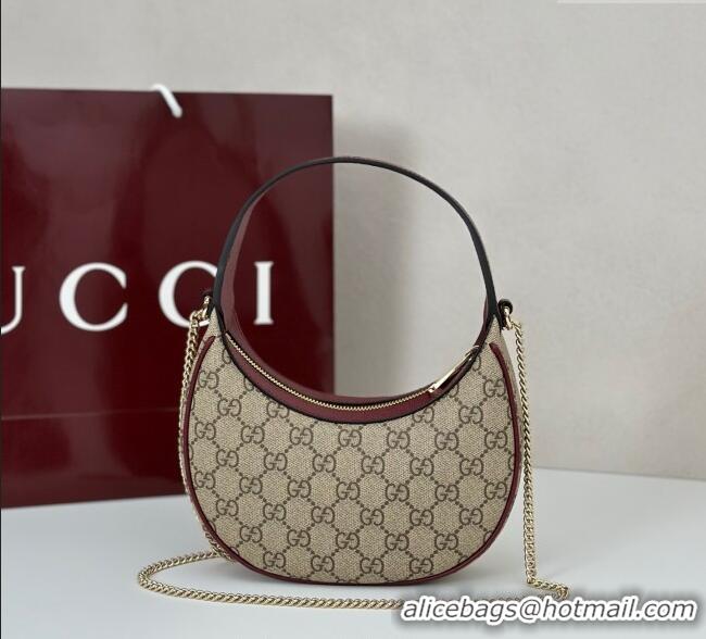 Original Cheap Gucci Ophidia GG Canvas small hobo shoulder bag 838463 Beige/Ancora Red 2025