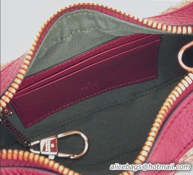 Original Cheap Gucci Ophidia GG Canvas small hobo shoulder bag 838463 Beige/Ancora Red 2025