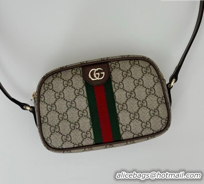 Spot Bulk Gucci Ophidia GG Canvas small camera bag 838480 Beige/Brown 2025