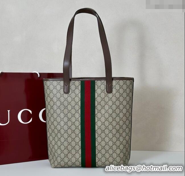 New Cheap Gucci Ophidia GG Canvas medium tote bag 834465 beige/Brown 2025