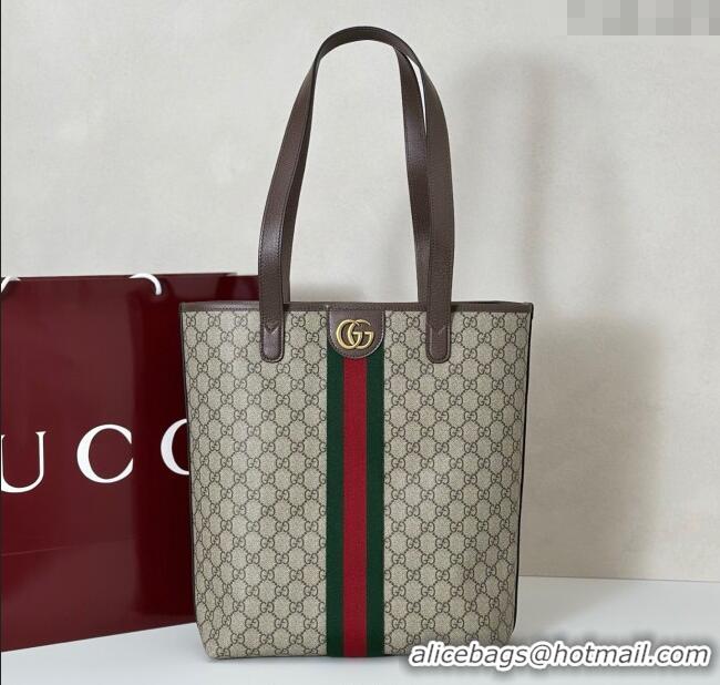 New Cheap Gucci Ophidia GG Canvas medium tote bag 834465 beige/Brown 2025