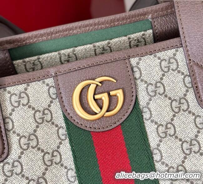 New Cheap Gucci Ophidia GG Canvas medium tote bag 834465 beige/Brown 2025